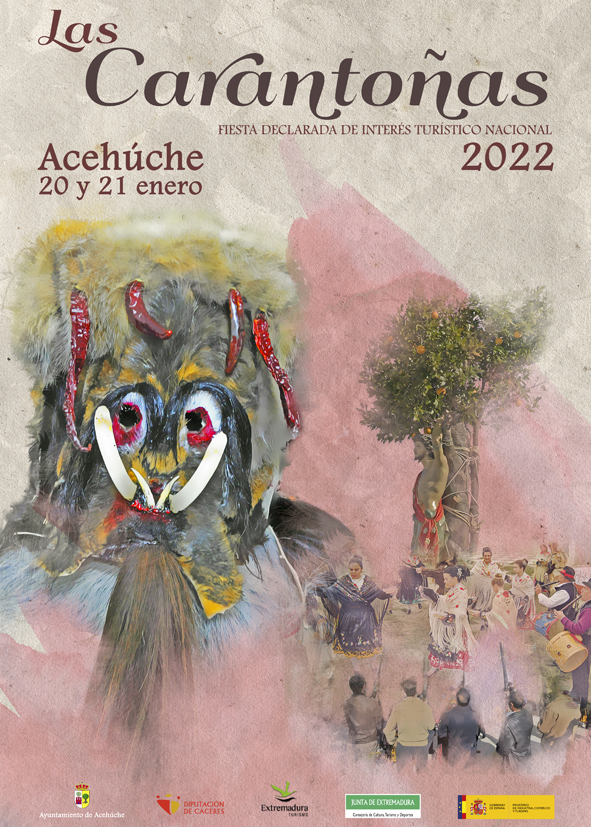 Las Carantoñas en honor de San Sebastián 2022 Acehúche